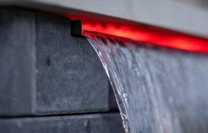 Water Wall in a Concrete Pool