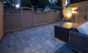 deck toronto backyard interlocking