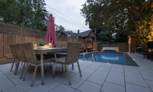 toronto pool backyard interlocking