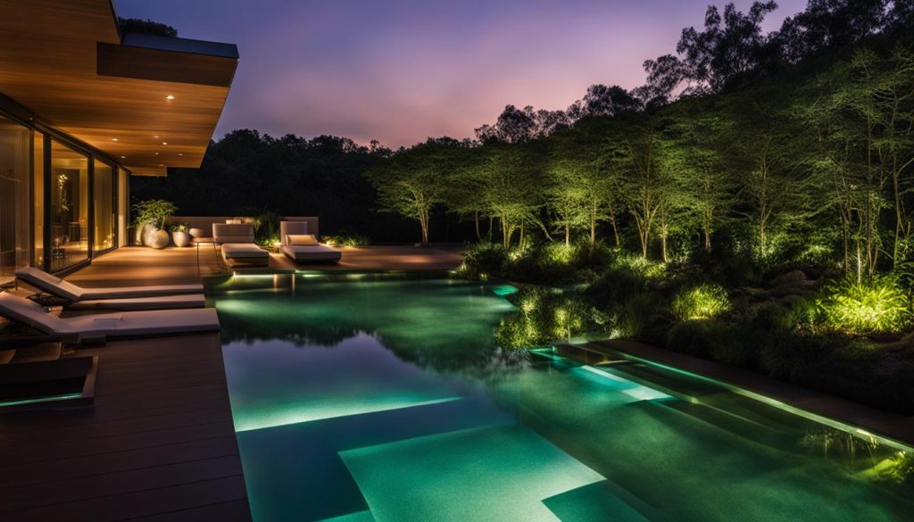 Energy-efficient poolside lighting