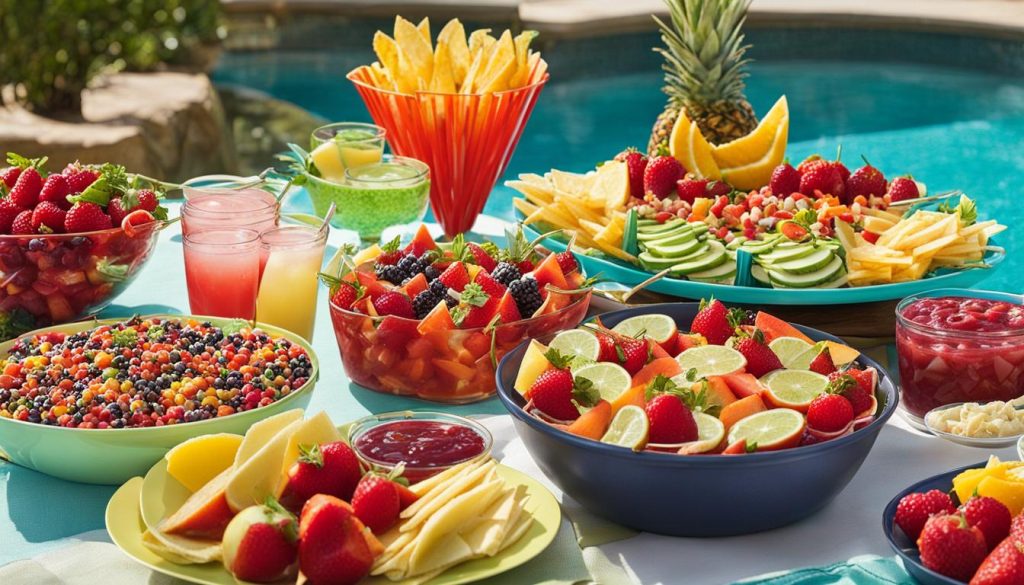 Pool party food