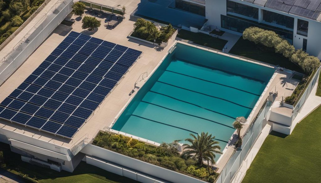 Solar pool heating