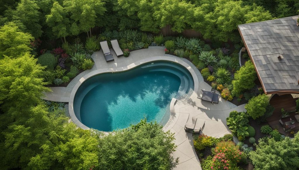 pool landscaping with kid-friendly plants