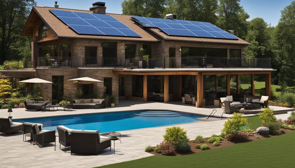 solar pool heating installation