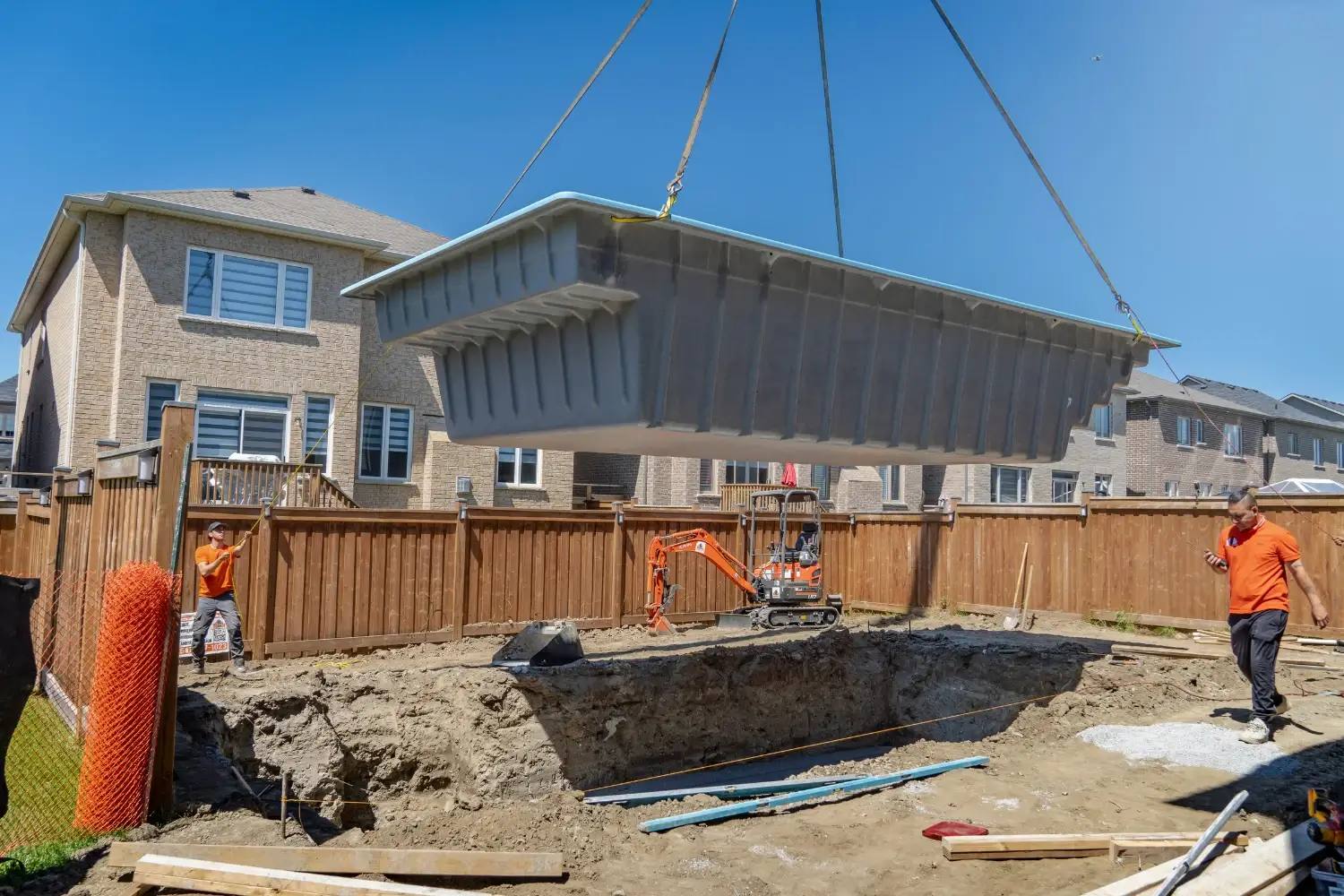 Pool installation process